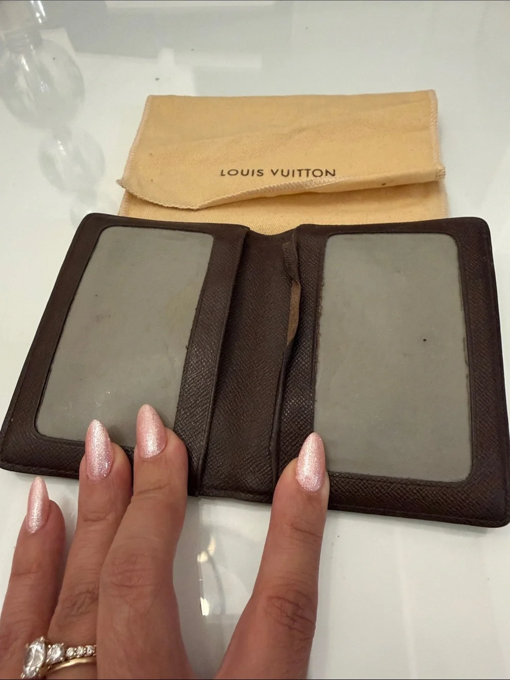 Louis Vuitton Brown Damier Ebene Card Case